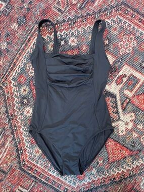 Calvin Klein Grey Ruched Front One-Piece Swimsuit